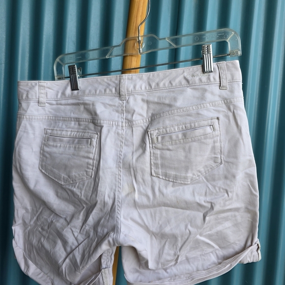 Calvin Klein White Bermudas Lightweight Cotton Casual Size 8 - Picture 13 of 16